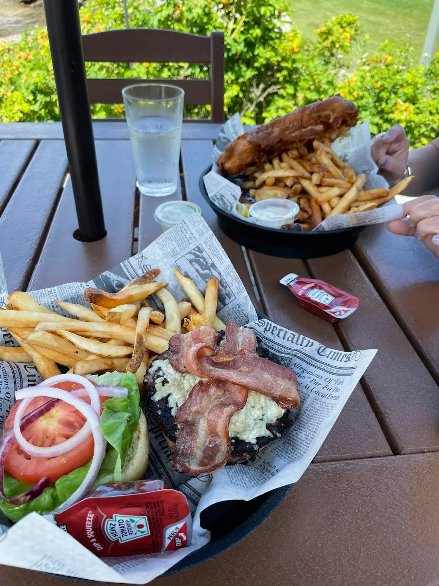 Burger with Blue Cheese and Bacon