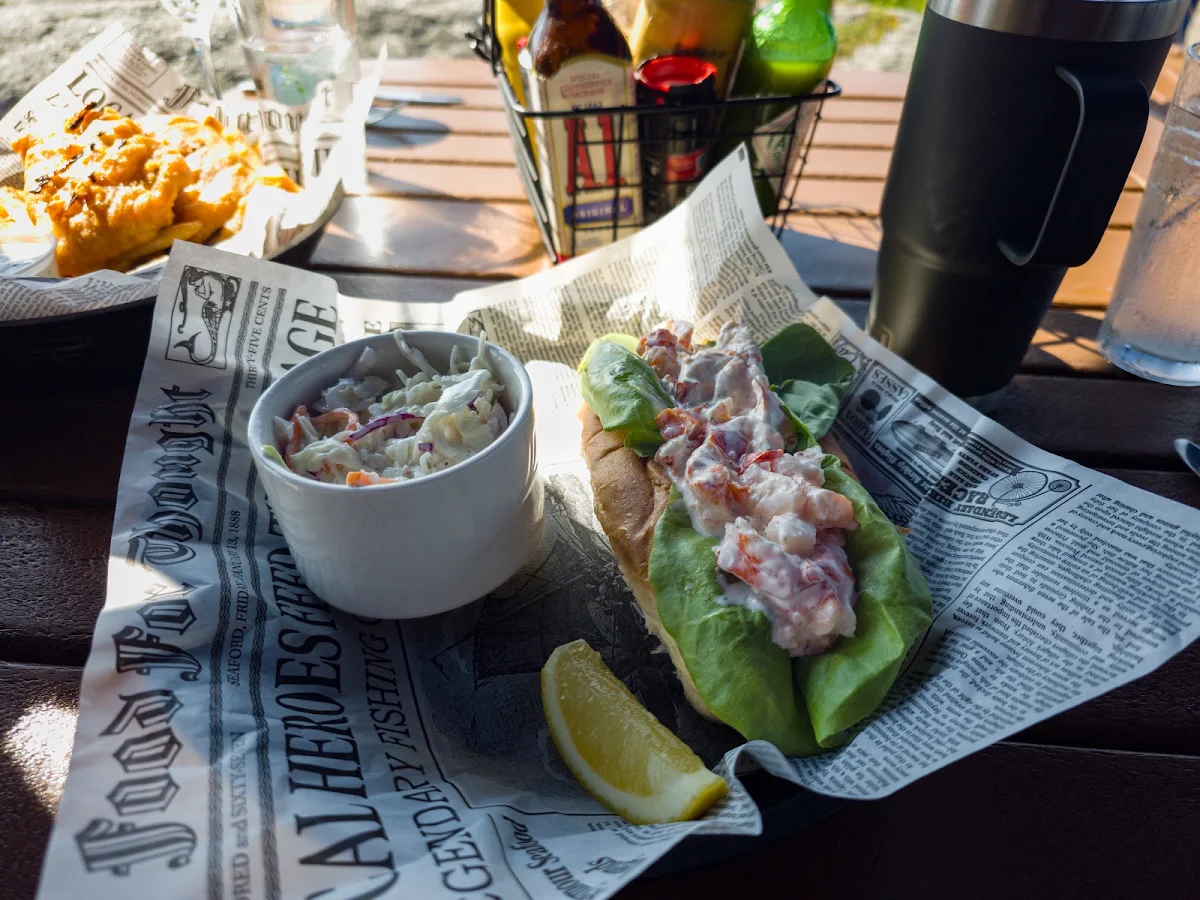 Lobster Roll and Coleslaw