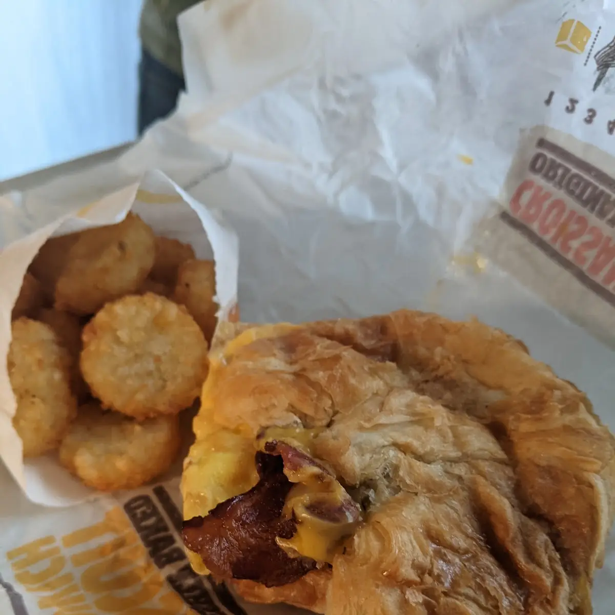 Bacon Egg and Cheese Croissant Sandwich