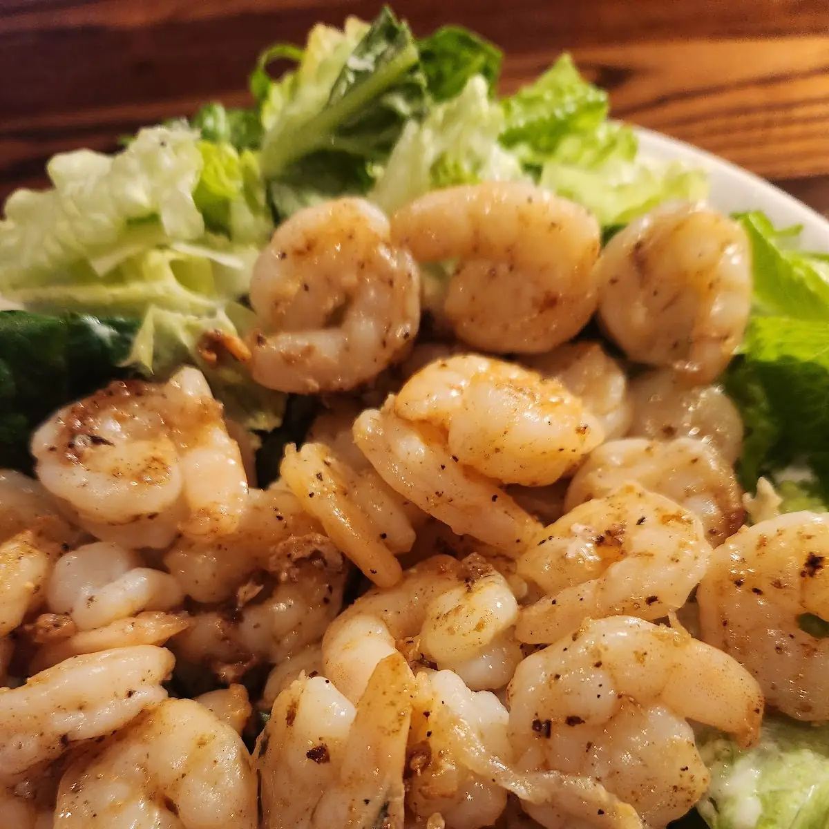 Ceasar Salad Grilled Shrimp