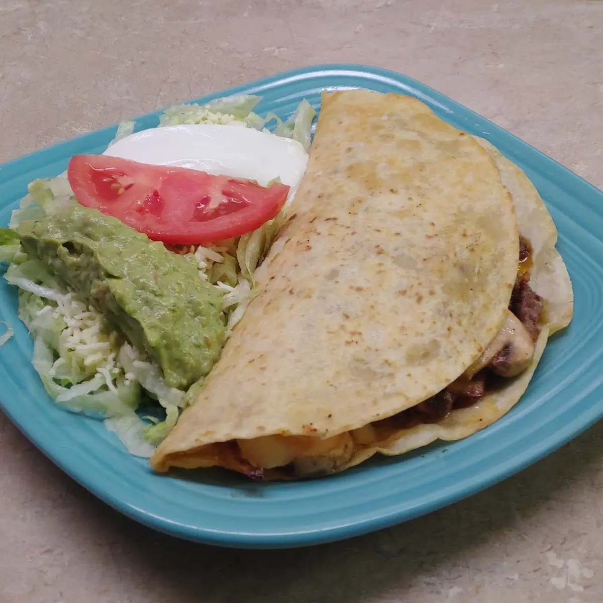 Super Quesadilla with Shrimp