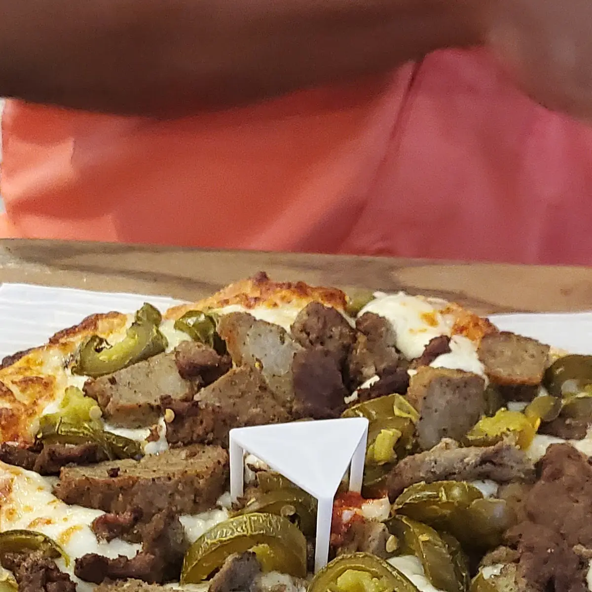 Sausage Pizza with Jalapenos