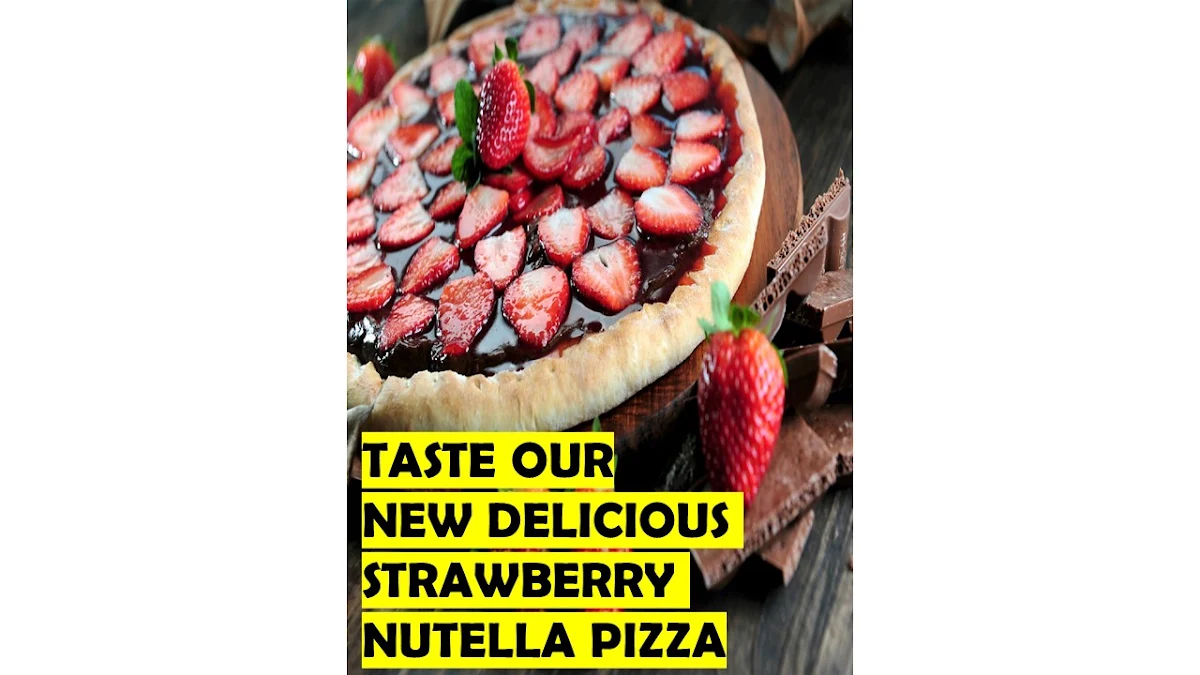 Nutella & Strawberry Pizza Large, Santos Pizza