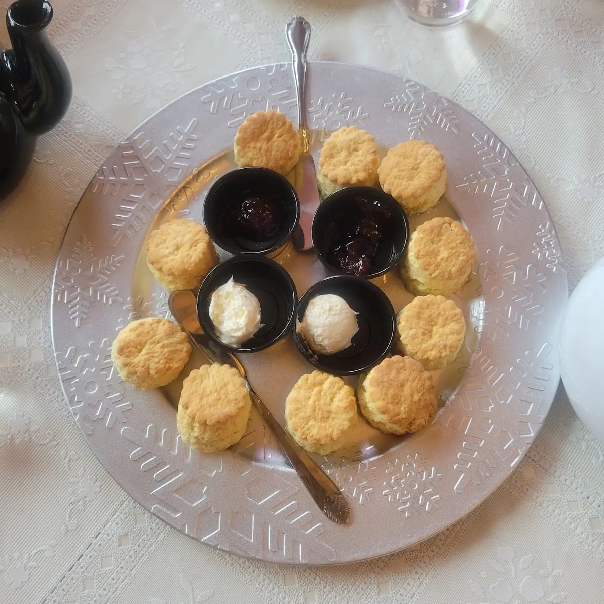 Scones with Clotted Cream and Raspberry Jam
