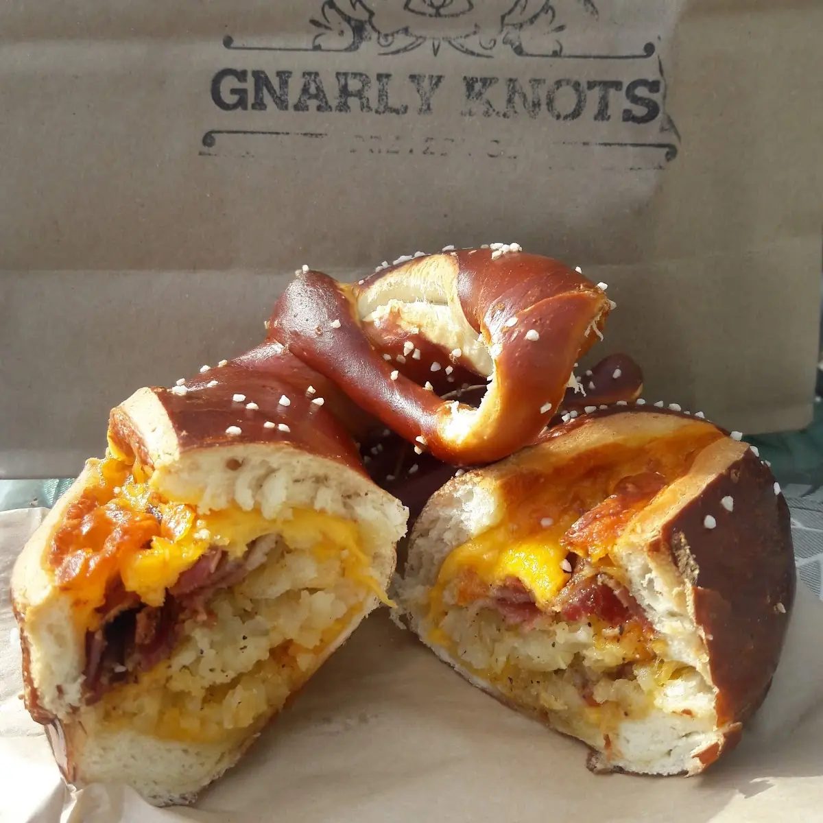 Bacon Hash Browns and Tater Tot Pretzel