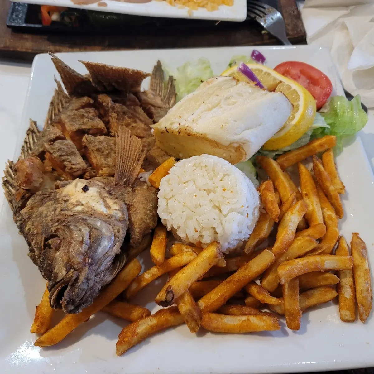 Fried Red Snapper Dinner