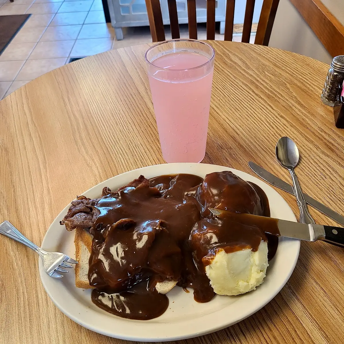 Hot Beef Open Faced Sandwich