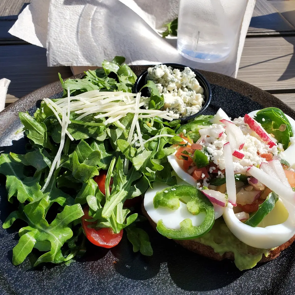 Avocado Toast with Arugula Salad