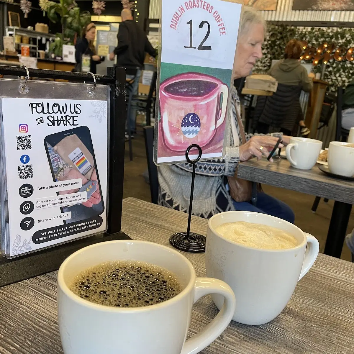 Chai Latte and Decaf Americano Coffee
