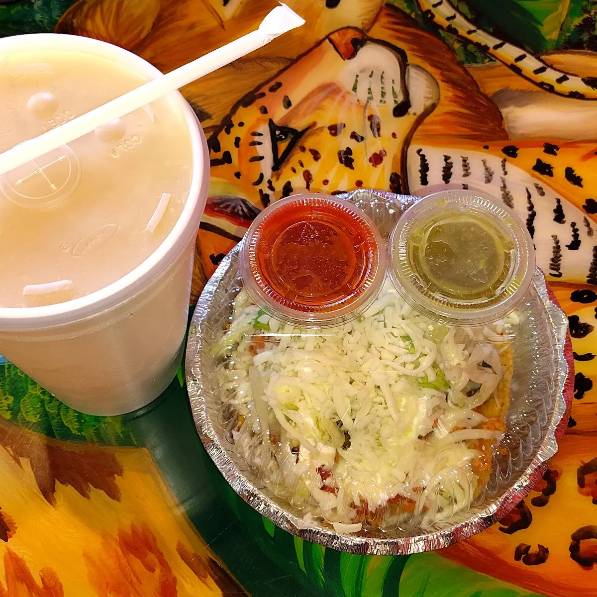 Carne Asada Taco Salad and Pineapple Juice