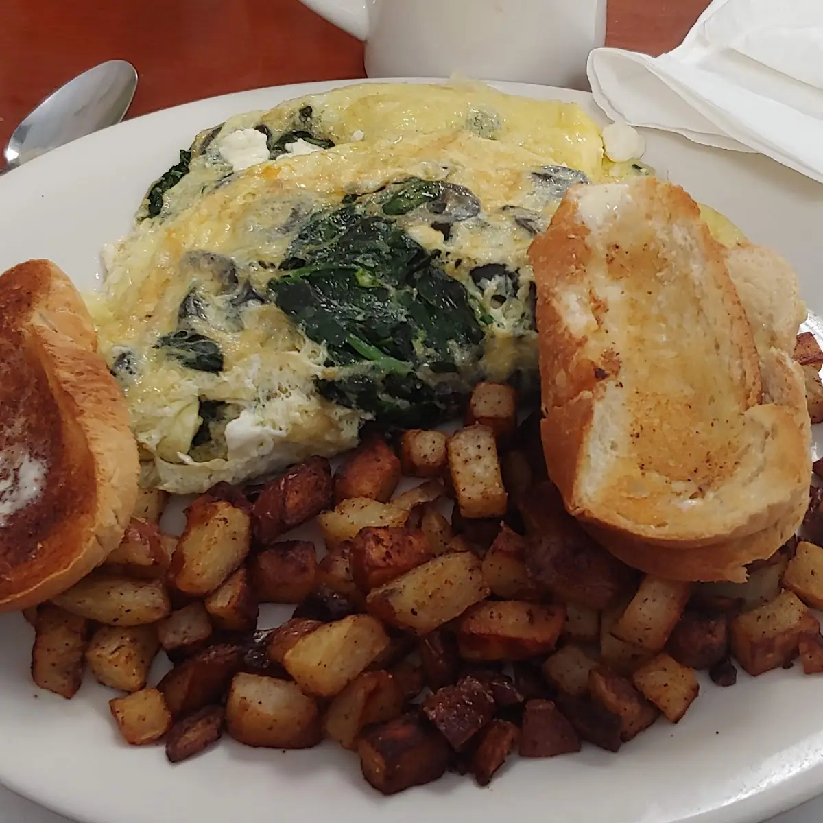Spinach and Feta Cheese Omelette