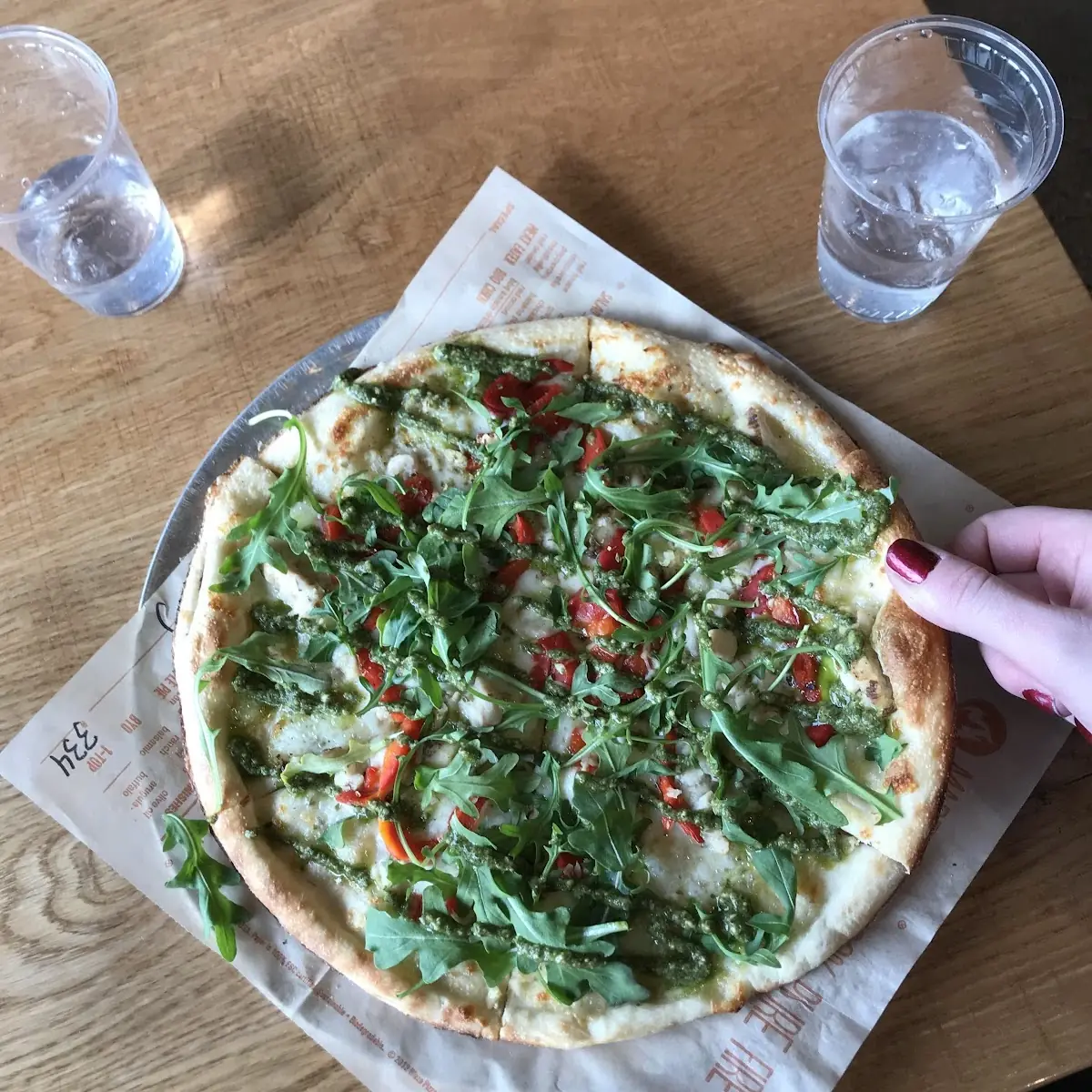 Arugula Chicken Pizza
