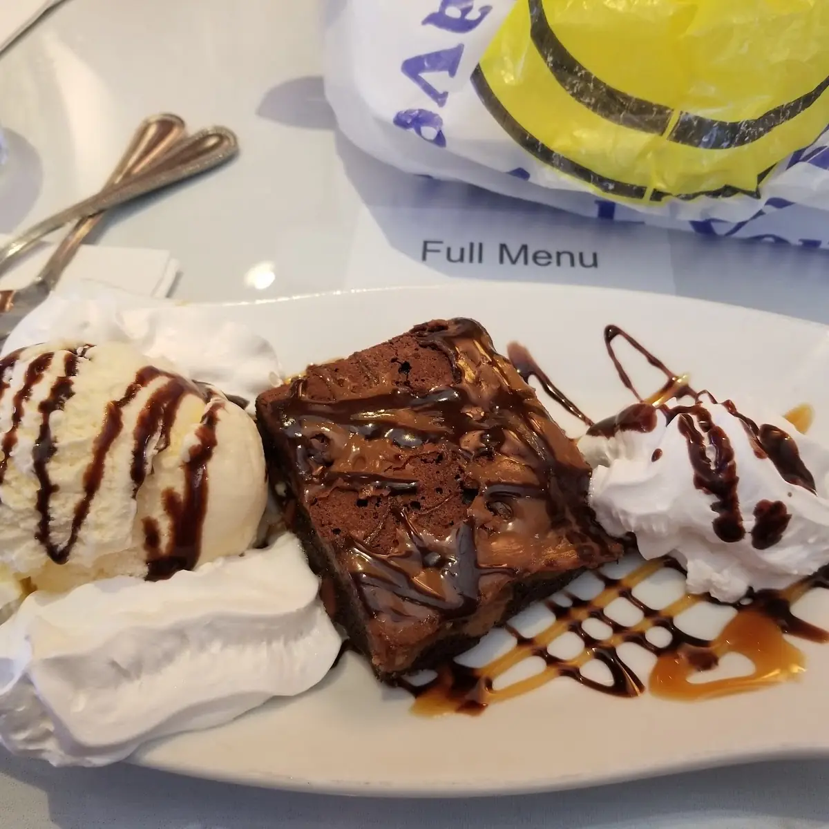 Carmel Brownie Sundae