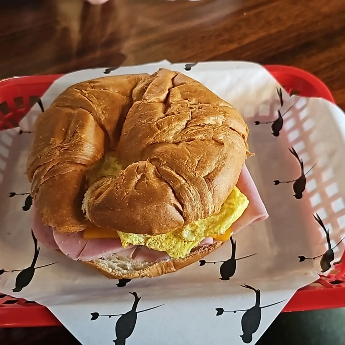 Egg Ham and Cheese Croissant