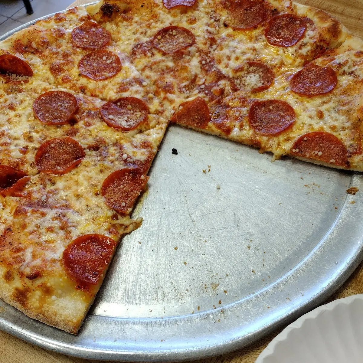 Large Thin Crust Pepperoni Pizza