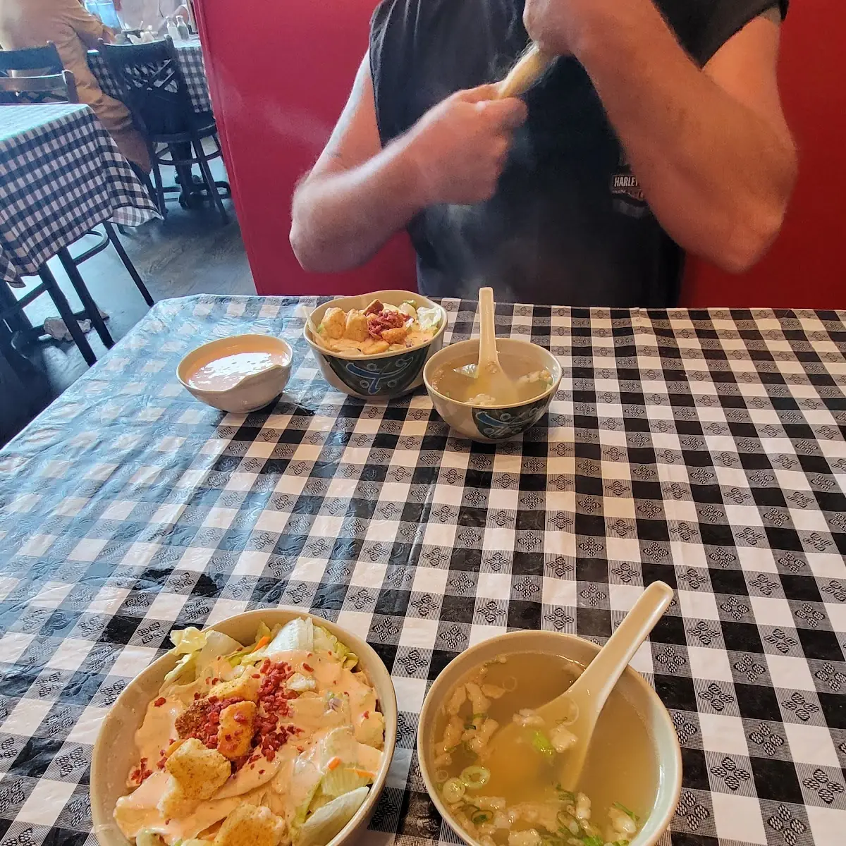Clear Soup and Salad