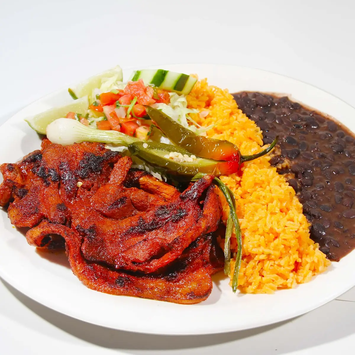 Mojarra with Rice Beans and Salad
