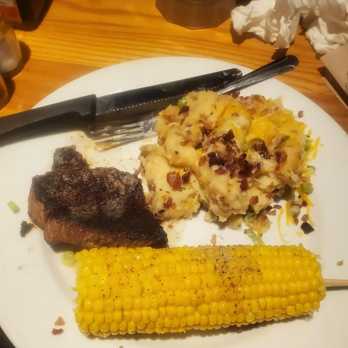 Ribeye Steak and Corn