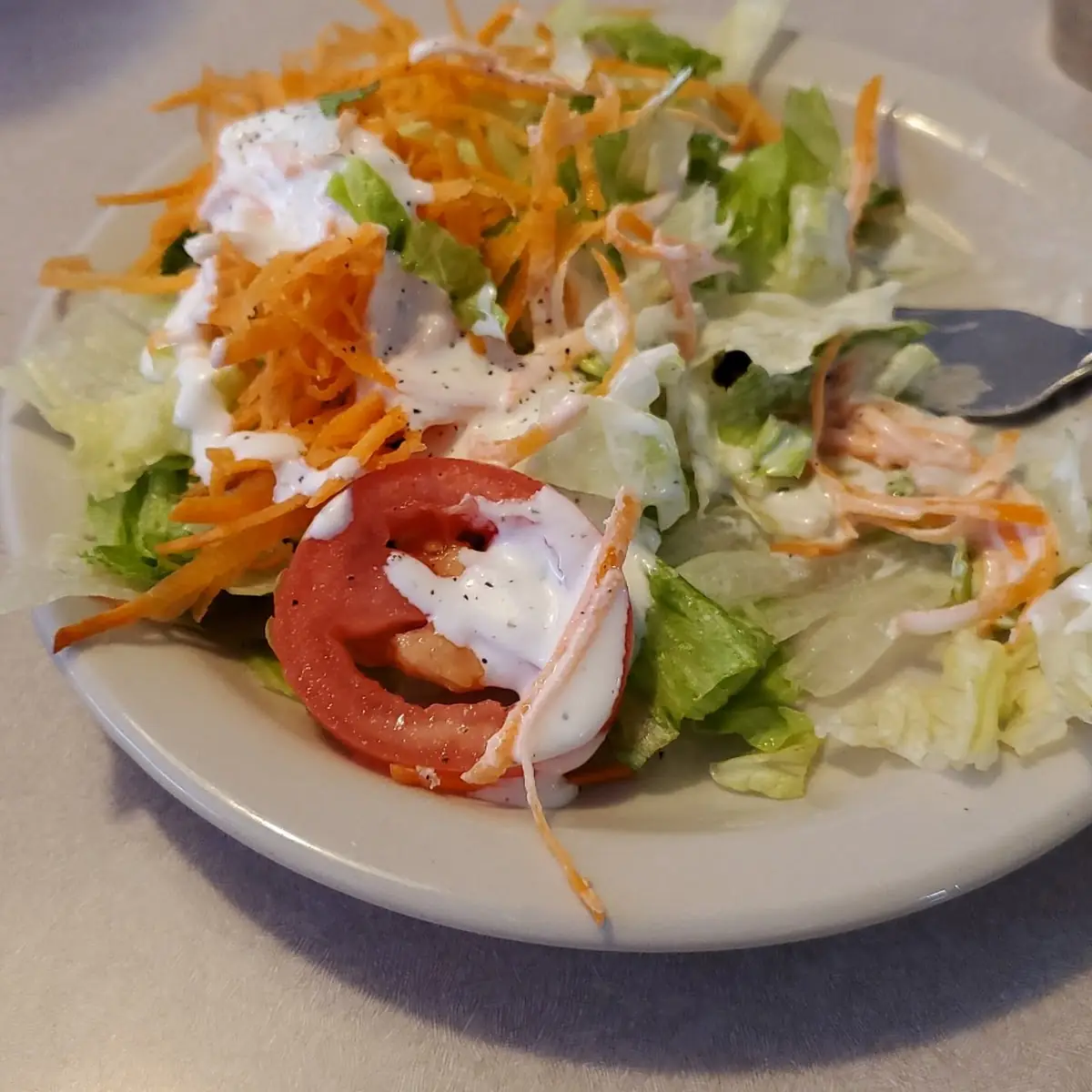 Salad with Ranch Dressing