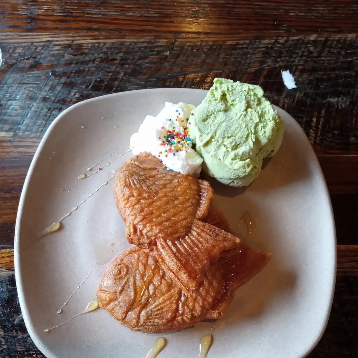 Taiyaki with Vanilla Ice Cream