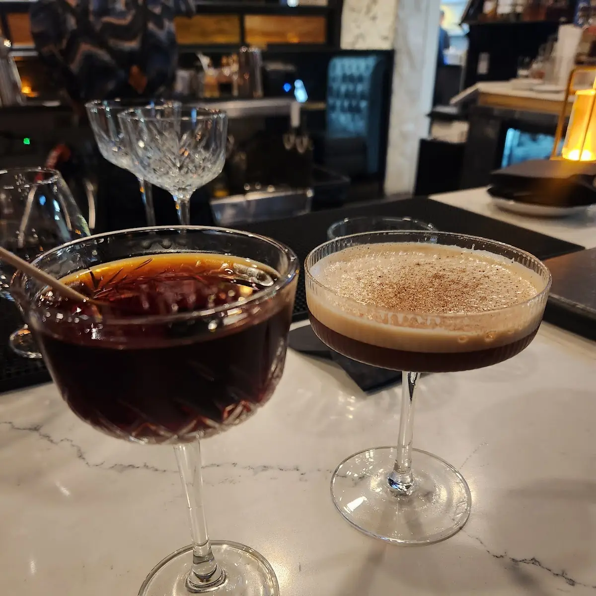 Black Manhattan and Nightcap