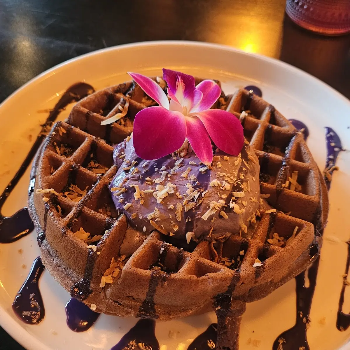 Ube Coconut Waffle