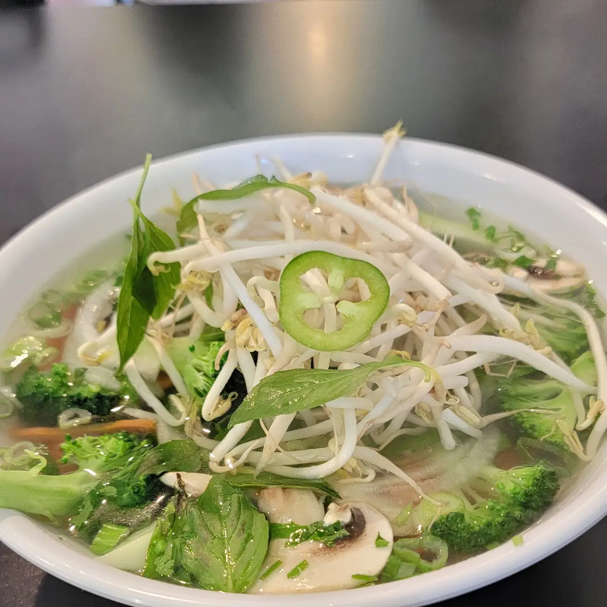 Vegetable Pho with Fried Tofu