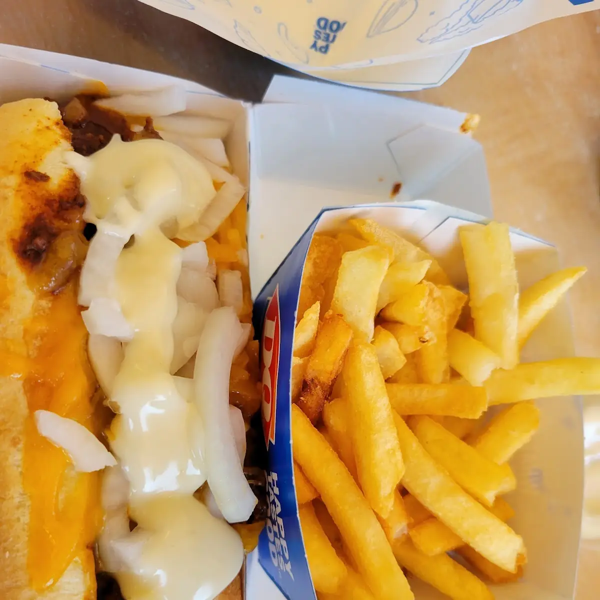 Chili Dog and Fries