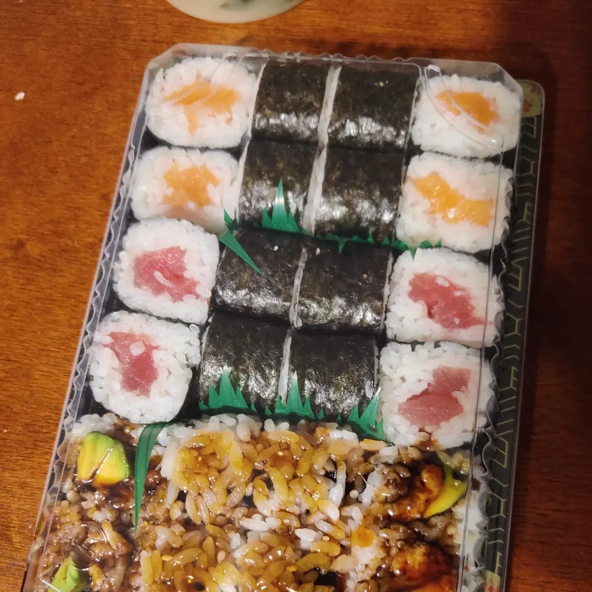 Tuna Salmon and Eel Roll