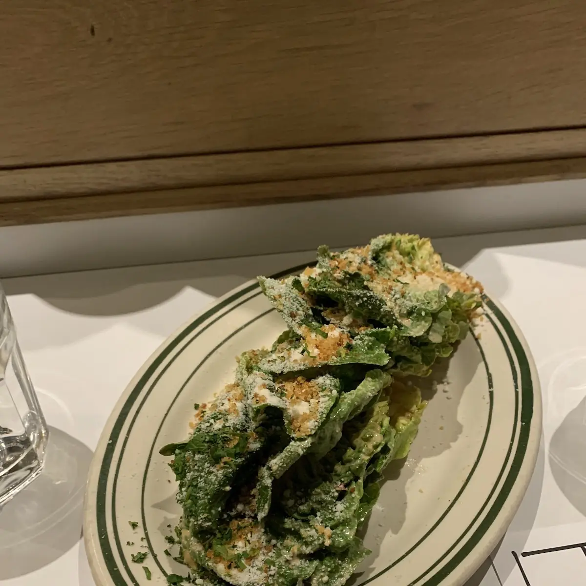 Gem Lettuce Calabrian Chili Dressing Parmesan Bread Crumbs