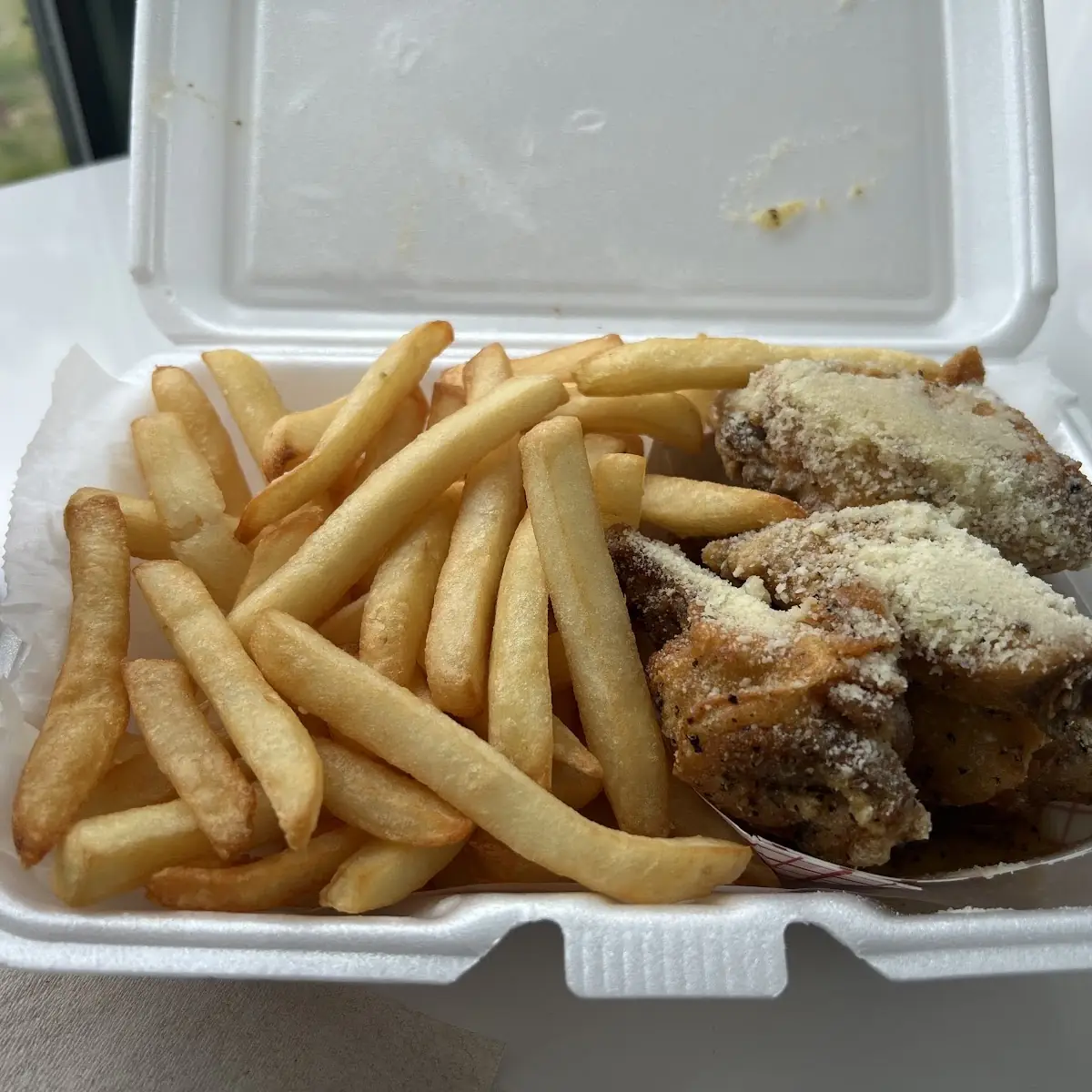 Garlic Parm Wings and Fries Combo
