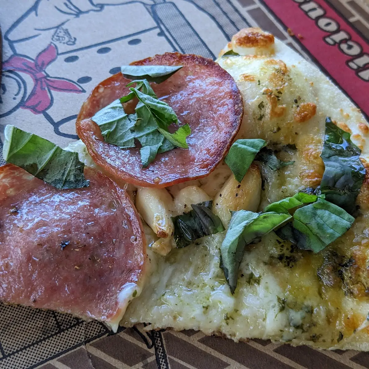 Pesto Salami Pizza