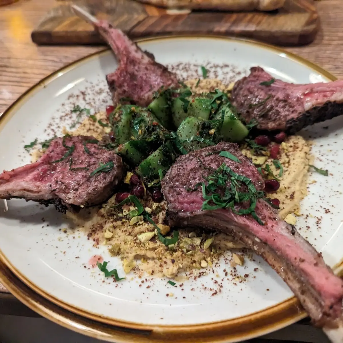Grilled Lamb Chops with Pistachio