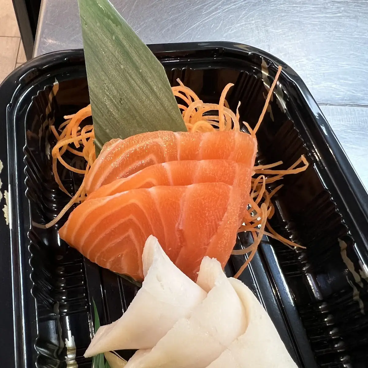 Salmon Sashimi and Tiger Roll
