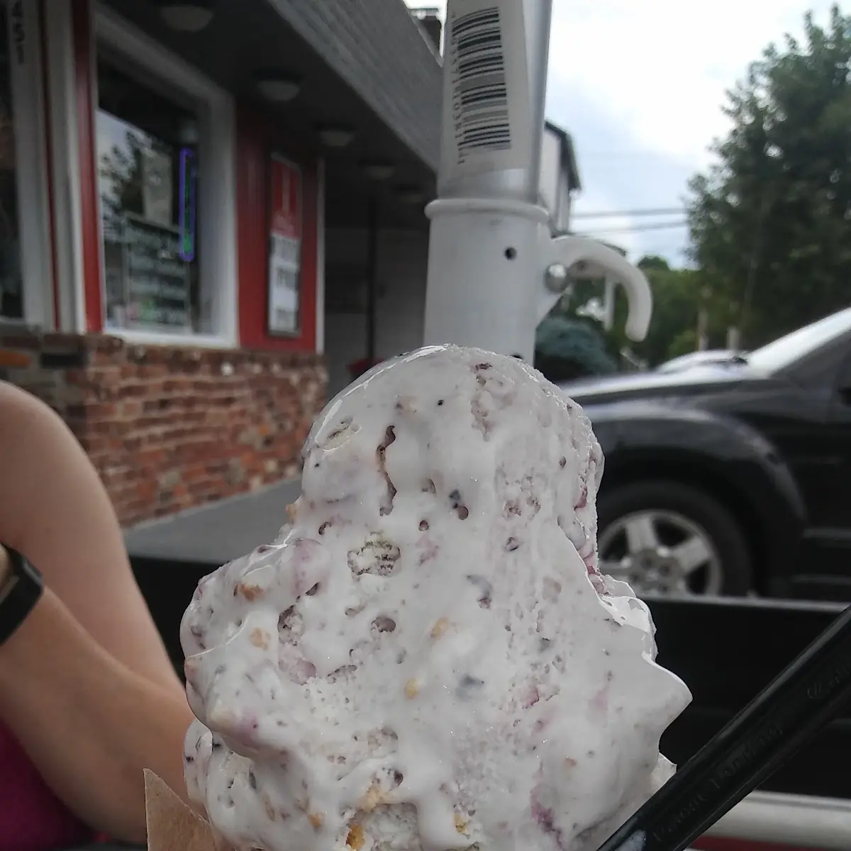 Blueberry Cheesecake Waffle Cone
