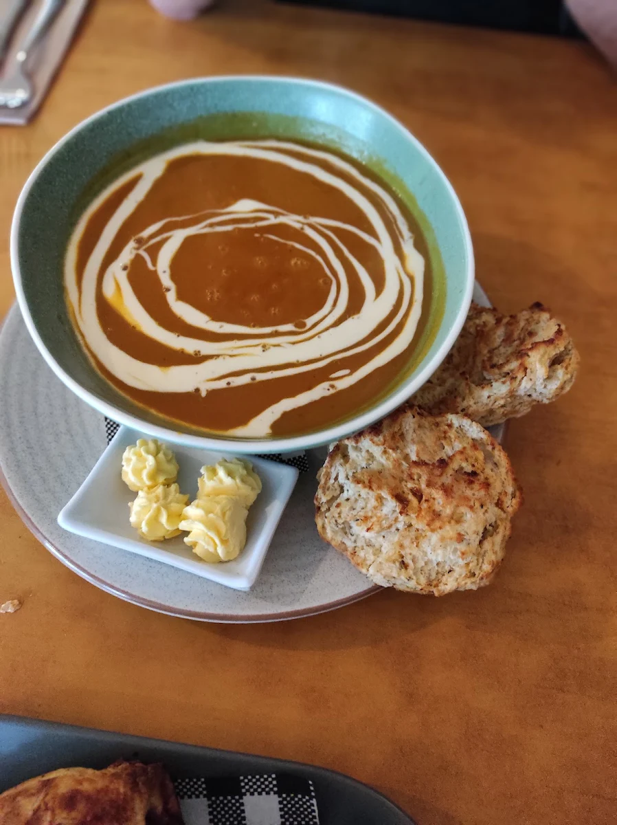 Pumpkin Soup with Herb Scone, Yarra Valley Deli and Cafe