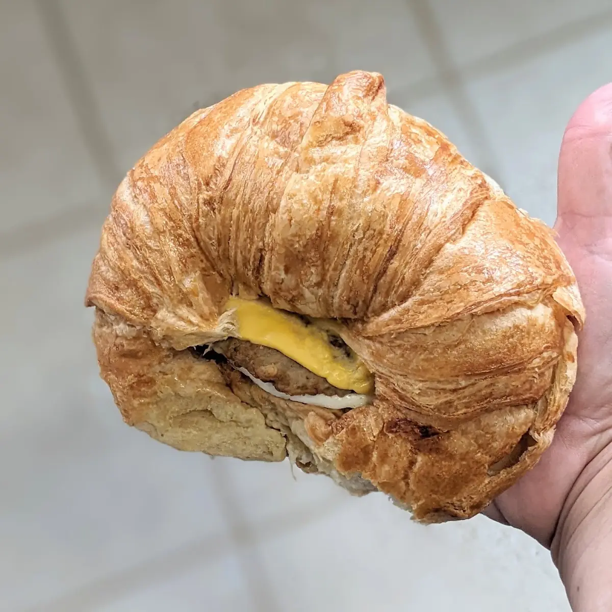 Sausage Egg and Cheese Croissant