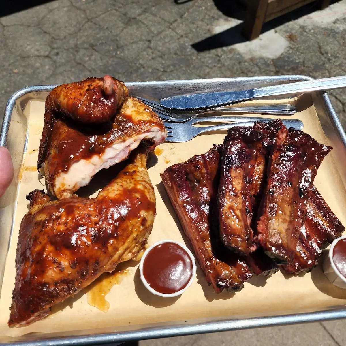 Half Chicken Half Rack