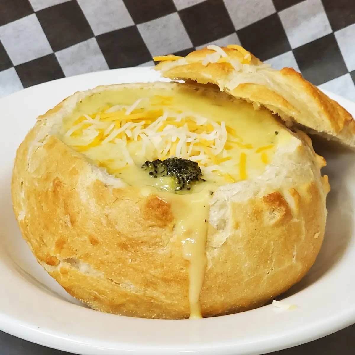 Broccoli Cheese Bread Bowl