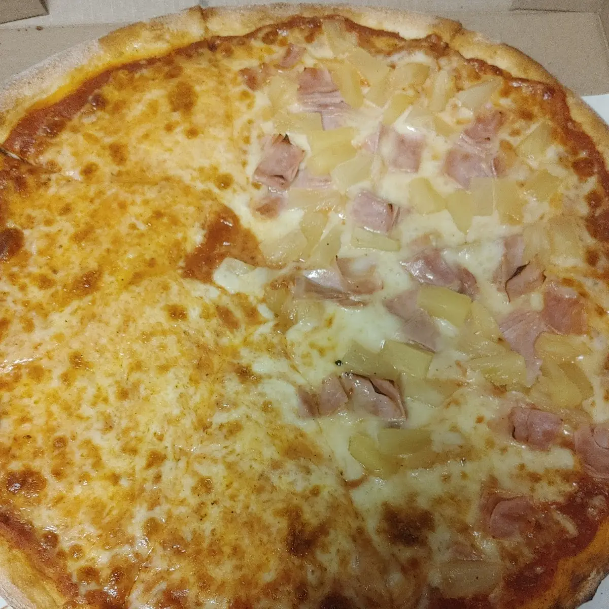 lg Cheese Pizza 1 2 Hawaiian