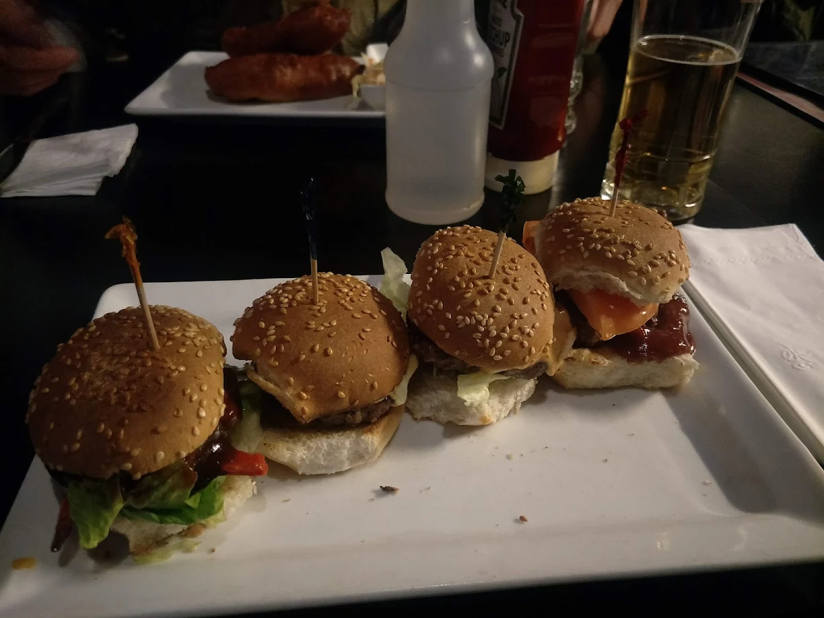 Slider Sampler Platter, W Burger Bar