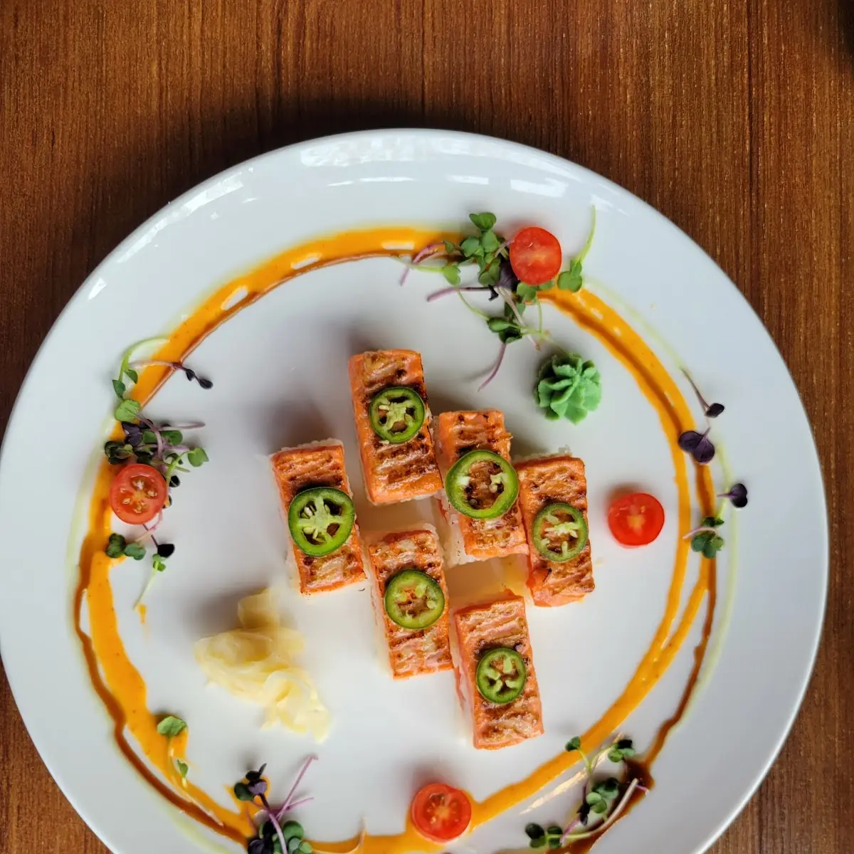 Salmon Oshi 6pcs, Sapporo Kitchen