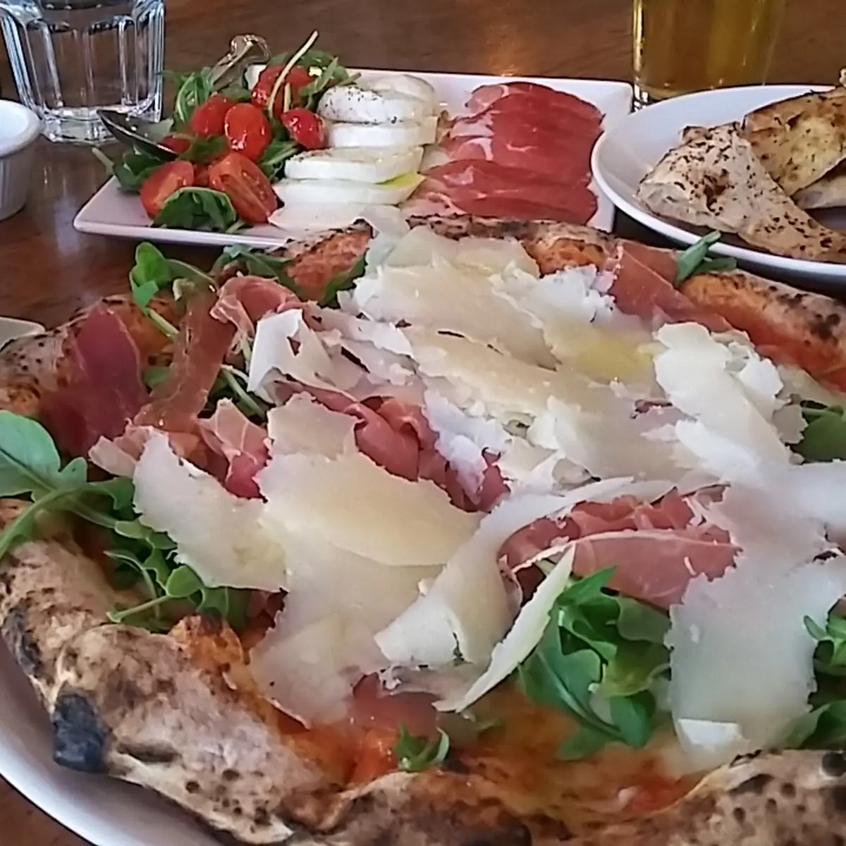 Pizza Prosciutto Pizza Fresh Mozzarella Olives