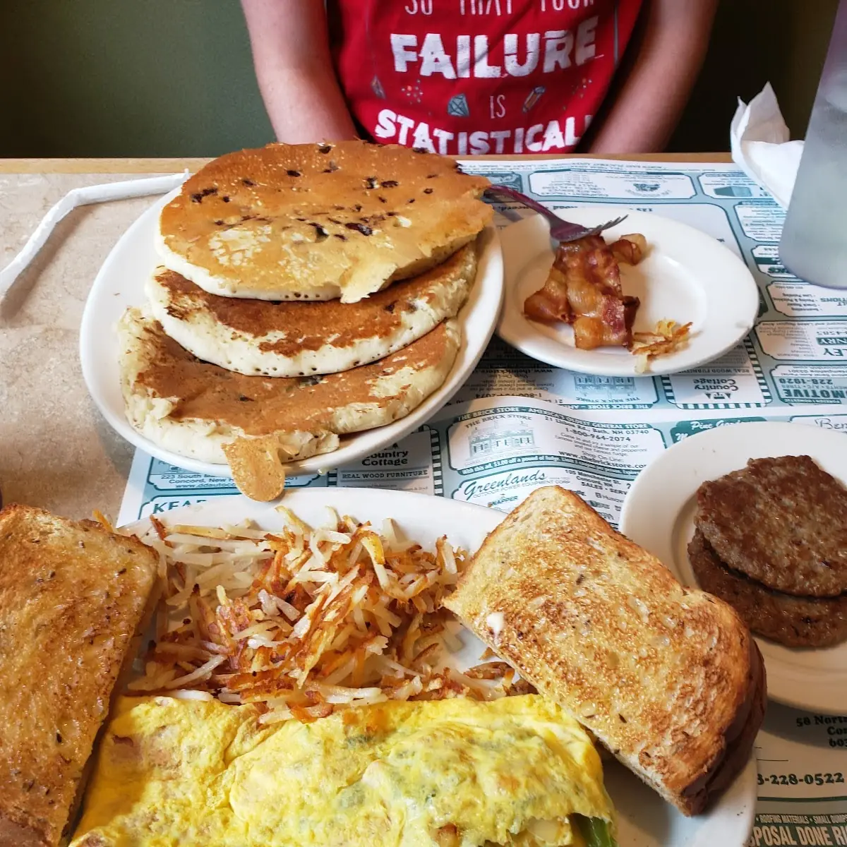 Omelette Hash Browns with Rye Bread