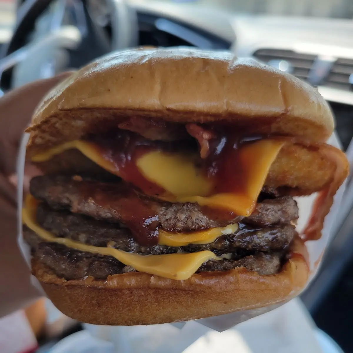 Triple BBQ Bacon Cheeseburger