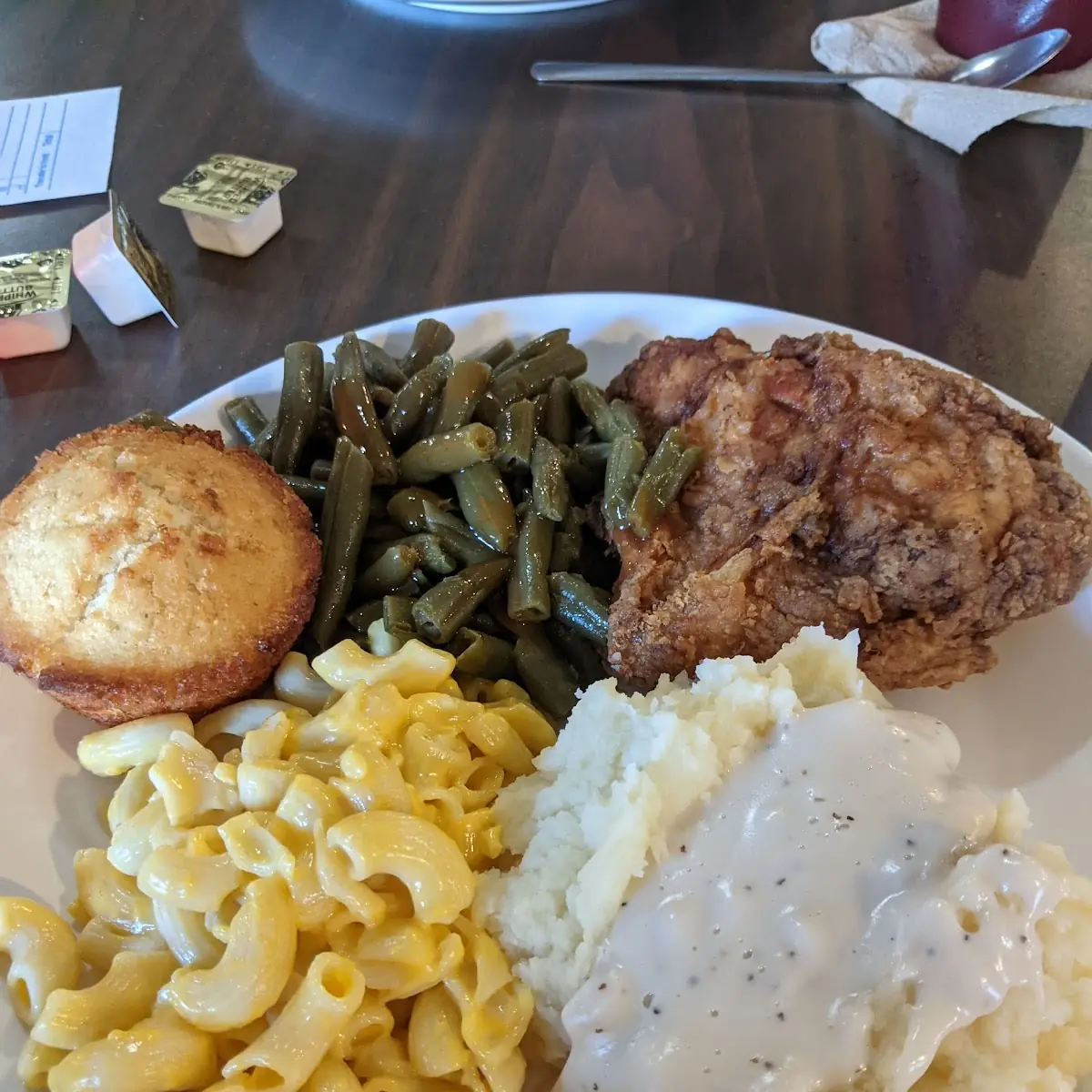 Fried Chicken Green Beans Potato Salad