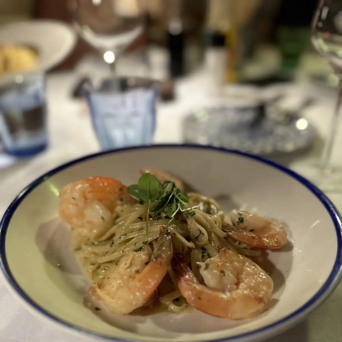 Shrimp Linguine Carbonara