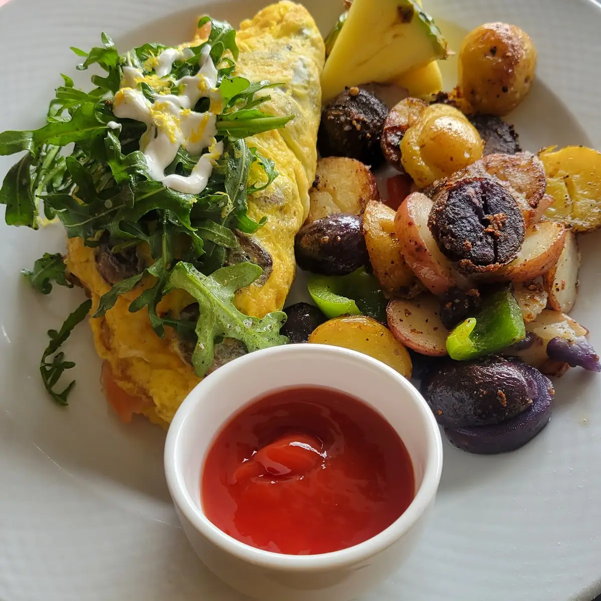 Open Faced Omelette
