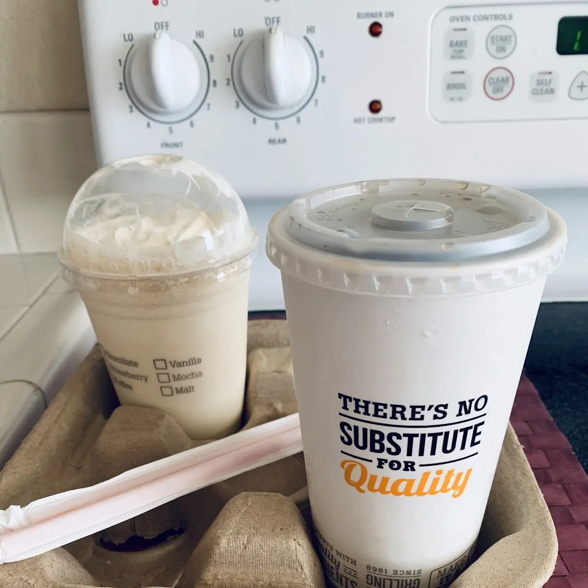 Vanilla Milkshake and Iced Tea