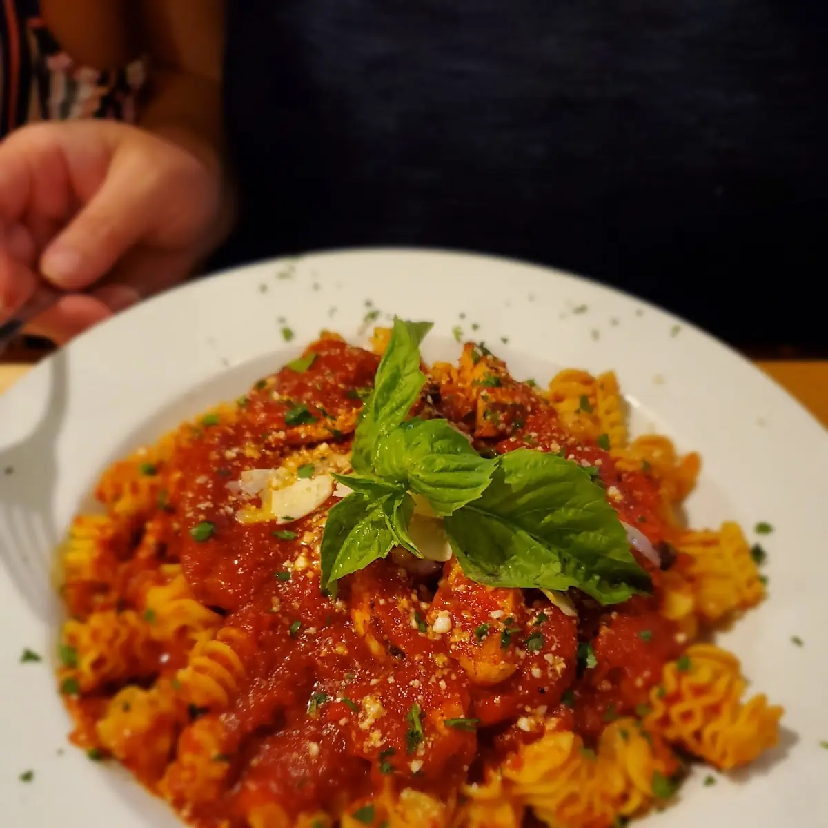 Rotini with Marinated Chicken